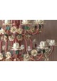 Lustre floral grande para eventos 30 lampadas  3 andares